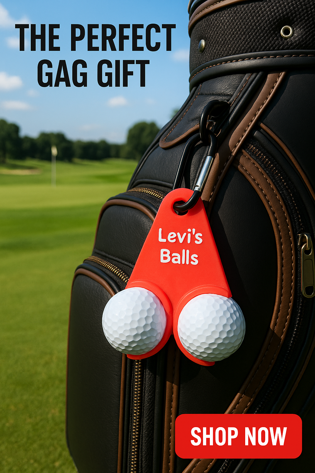 Funny customized 3D golf ball holder.