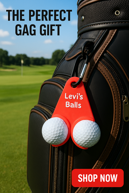 Funny customized 3D golf ball holder.