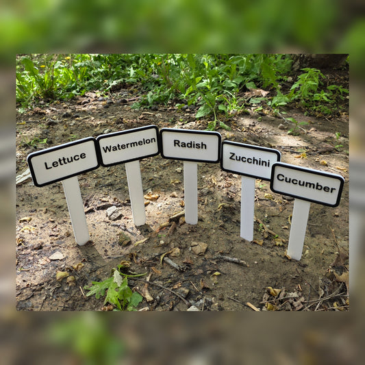 Large Custom Garden Plant Marker Signs – Set of 5